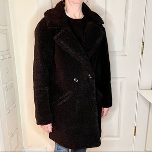 Lucky Black Sherpa Trench Coat